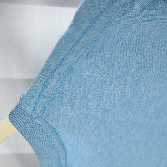 Peanuts Snoopy T Shirt Short Sleeve Size Large 50/50 cotton poly Blue Cut Hem - Picture 7 of 7